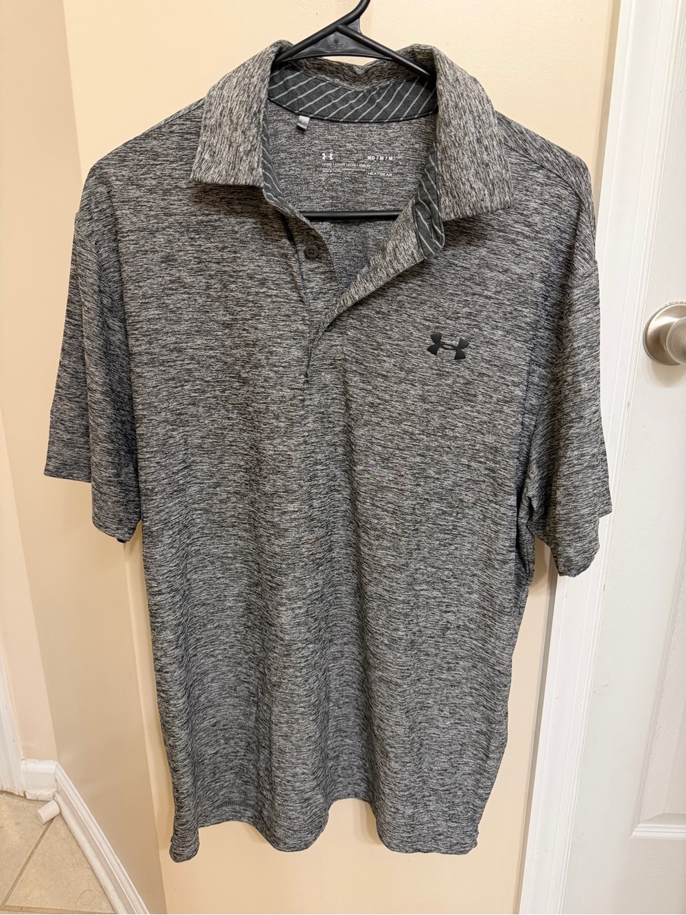 Under Armour Men's Grey Marled Performance Polo